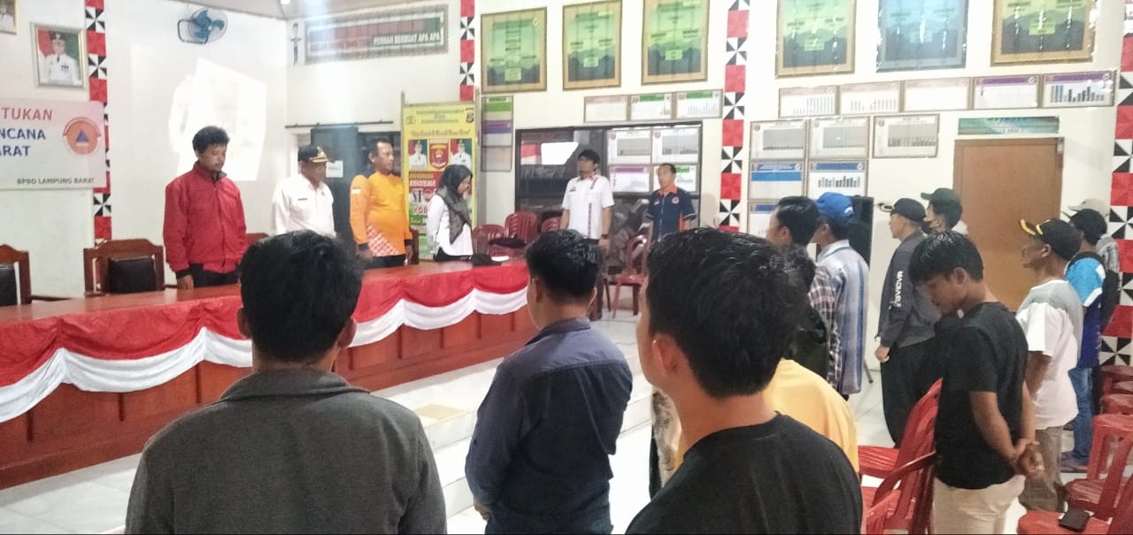 BPBD Lambar Lakukan Sosialisasi & Pembentukan Pekon Tangguh Bencana di Balai Pekon Giham Sukamaju
