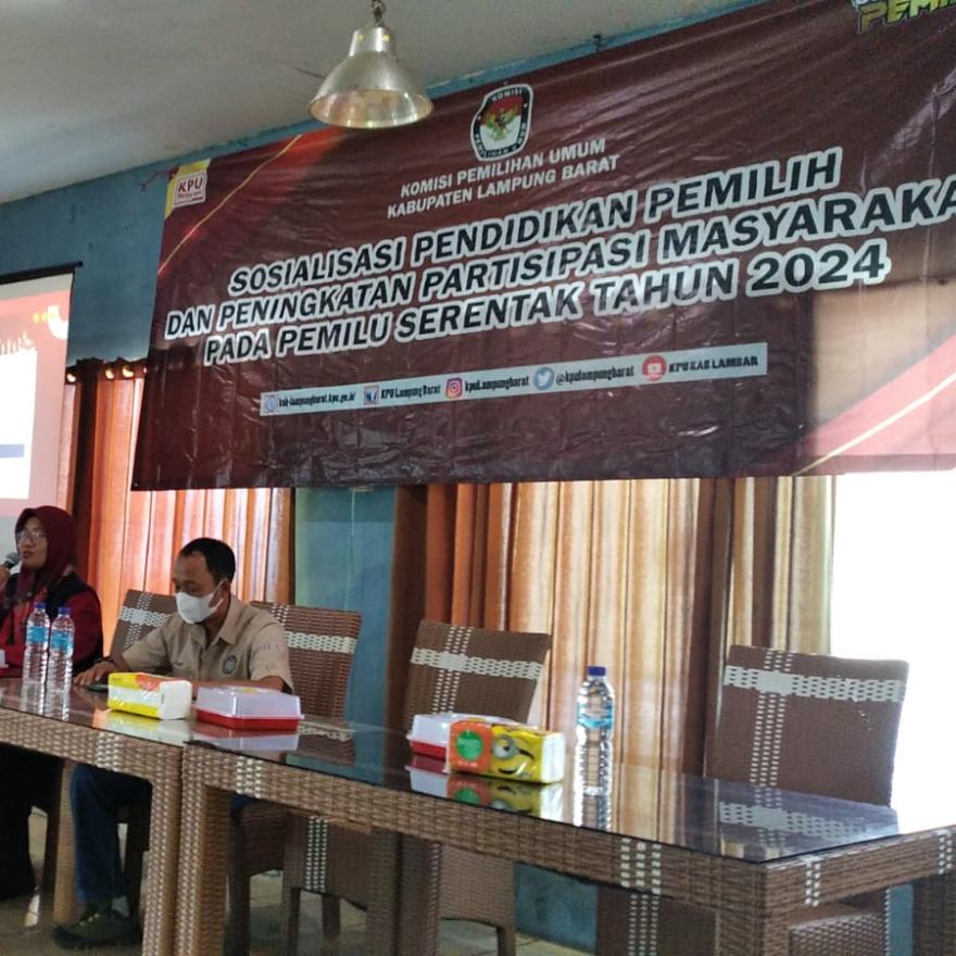 Sosialisasi Pendidikan Pemilih dan Peningkatan Partisipasi Masyarakat oleh KPU Lampung Barat